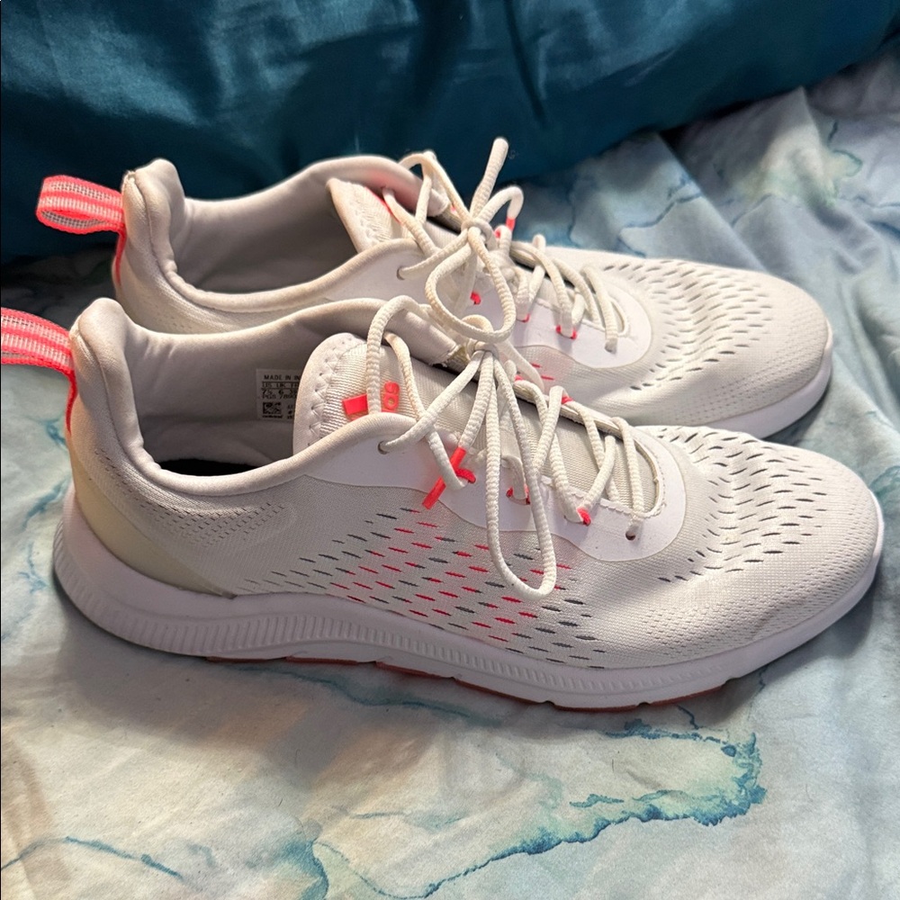 Adidas Women's White and Pink Athletic Shoes